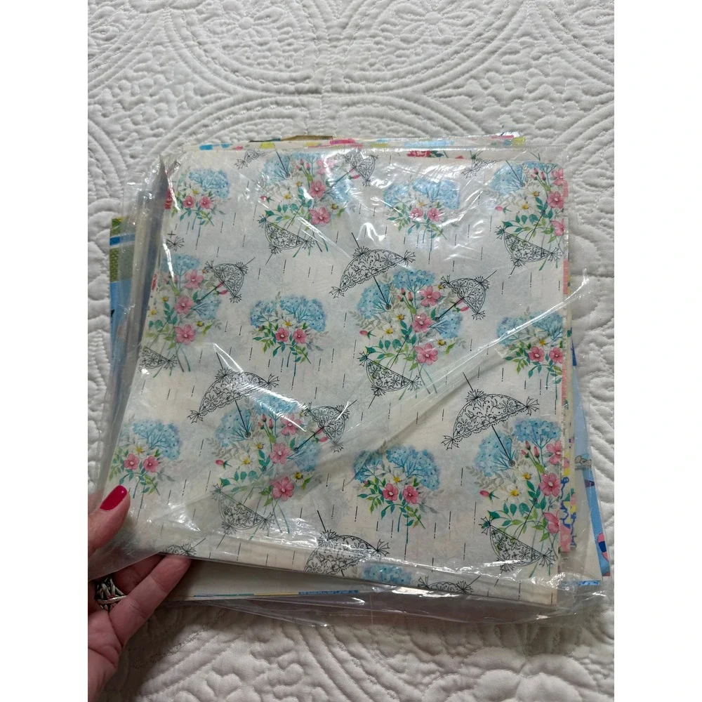 Vintage LOT of Gift Wrap Sheets 10 packs Holiday, birthday, wedding, shower